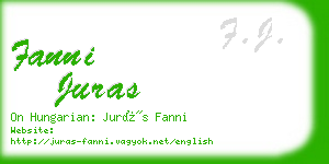 fanni juras business card